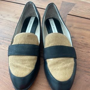 Matt Berson leather/calf hair loafers- size 9